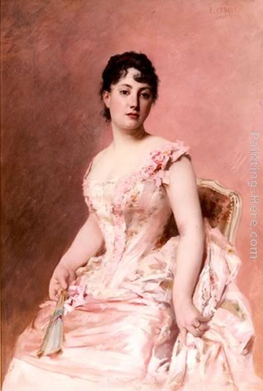 Edouard Cabane Lady in Pink